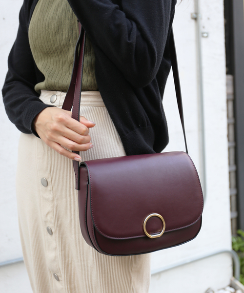 JUGLANS(ユグランス)の「【JUGLANS】リングモチーフポシェットショルダーバッグ(ショルダーバッグ・レディース・ブラック/アイボリー/ネイビー/ブラウン/ピンク/ワインレッド/ブラック系その他/ベージュ系その他・FREE)」の8枚目の写真