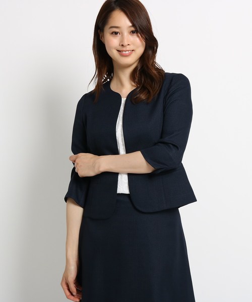 交換ｏｋ セール Select 洗える ノーカラージャケット 545 19 01 をセール価格で購入できます World Sunauna スーナウーナ のノーカラージャケット ノーカラージャケット ノーカラージャケット Sunauna スーナウーナ のファッション