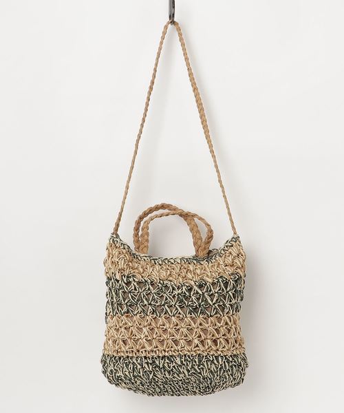 Sac sens（サックセンス）の「ソフトペーパー２ＷＡＹバッグ（かごバッグ・レディース・ネイビー/カーキ/ラベンダー・ﾌﾘ-）」の2枚目の写真