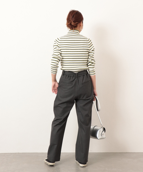 JOURNAL STANDARD relume（ジャーナルスタンダード　レリューム）の「ボトルネック リブプルオーバー（ニット/セーター・レディース・ブラック/ホワイト系その他/ホワイト系その他2/ブラック系その他・マルチサイズ）」の7枚目の写真