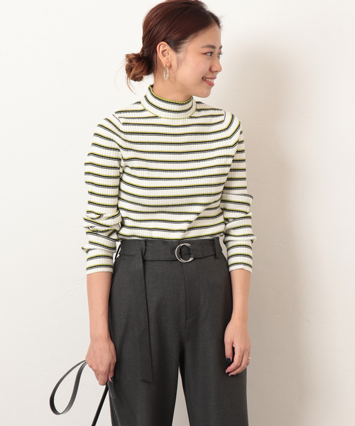 JOURNAL STANDARD relume（ジャーナルスタンダード　レリューム）の「ボトルネック リブプルオーバー（ニット/セーター・レディース・ブラック/ホワイト系その他/ホワイト系その他2/ブラック系その他・マルチサイズ）」の8枚目の写真