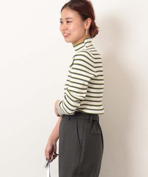 JOURNAL STANDARD relume（ジャーナルスタンダード　レリューム）の「ボトルネック リブプルオーバー（ニット/セーター・レディース・ブラック/ホワイト系その他/ホワイト系その他2/ブラック系その他・マルチサイズ）」の10枚目の写真