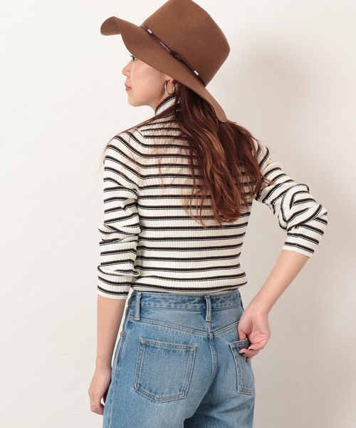 JOURNAL STANDARD relume（ジャーナルスタンダード　レリューム）の「ボトルネック リブプルオーバー（ニット/セーター・レディース・ブラック/ホワイト系その他/ホワイト系その他2/ブラック系その他・マルチサイズ）」の16枚目の写真