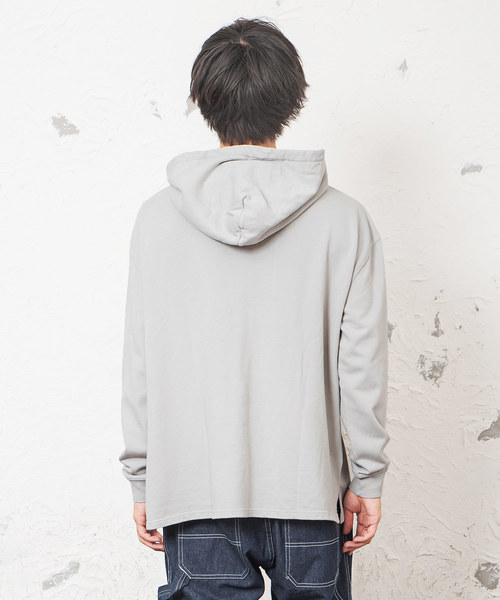 MinoriTY（マイノリティ）の「オーバーサイズ 長袖 カットワーク デザイン ビッグシルエット プルパーカー（パーカー・メンズ・ライトグレー/ブラック/パープル・M/L）」の7枚目の写真