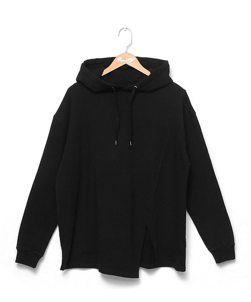 MinoriTY（マイノリティ）の「オーバーサイズ 長袖 カットワーク デザイン ビッグシルエット プルパーカー（パーカー・メンズ・ライトグレー/ブラック/パープル・M/L）」の9枚目の写真