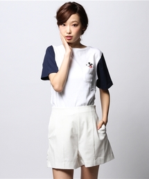 ROSE BUD | S-LCTT-14128 PATCHPK MICKEY S/S-T(Tシャツ/カットソー)