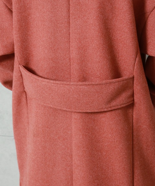 n'ee-ne（ネーネ）の「フェイク杢メルトンダブルコート（チェスターコート・レディース・ブラック/モカ/テラコッタ/オートミール/オレンジ・FREE）」の19枚目の写真