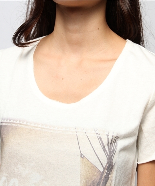 goa(ゴア)の「Grassy Teepee Tシャツ(Tシャツ/カットソー・レディース・アイボリー/A・FREE)」の7枚目の写真