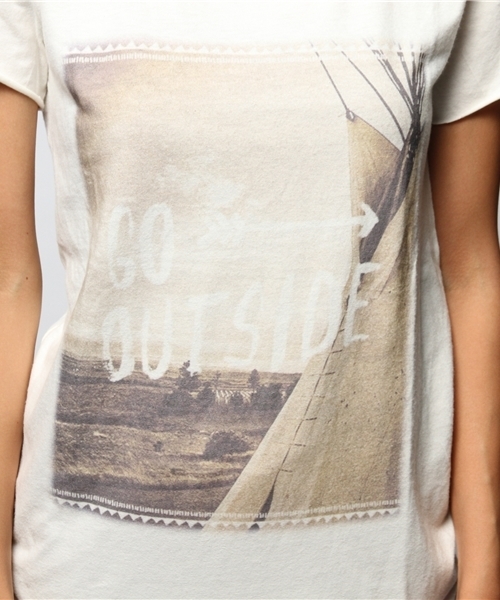 goa(ゴア)の「Grassy Teepee Tシャツ(Tシャツ/カットソー・レディース・アイボリー/A・FREE)」の9枚目の写真