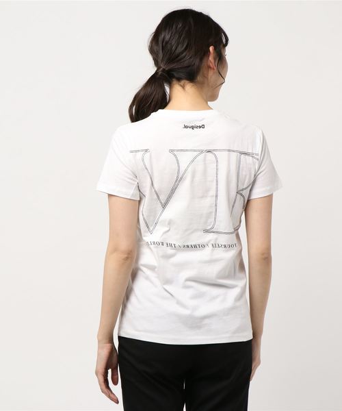 Desigual（デシグアル）の「【2020年春夏】LOVE文字入りTシャツ（Tシャツ/カットソー・レディース・ホワイト・2L/SS/S/M/L）」の3枚目の写真