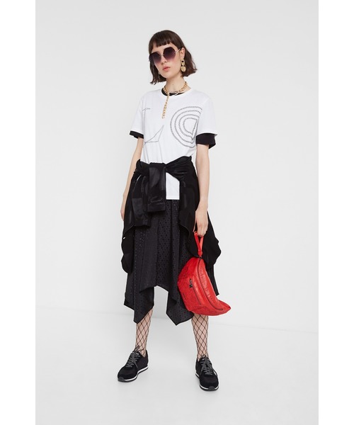 Desigual（デシグアル）の「【2020年春夏】LOVE文字入りTシャツ（Tシャツ/カットソー・レディース・ホワイト・2L/SS/S/M/L）」の10枚目の写真
