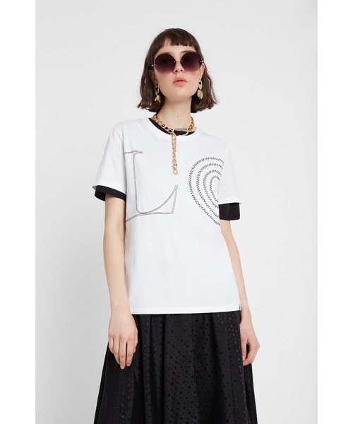 Desigual（デシグアル）の「【2020年春夏】LOVE文字入りTシャツ（Tシャツ/カットソー・レディース・ホワイト・2L/SS/S/M/L）」の14枚目の写真