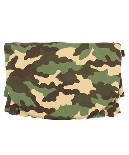 WHO'S WHO gallery（フーズフーギャラリー）の「フリルクラッチ（クラッチバッグ・レディース・グリーン/ブラック・FREE）」の6枚目の写真