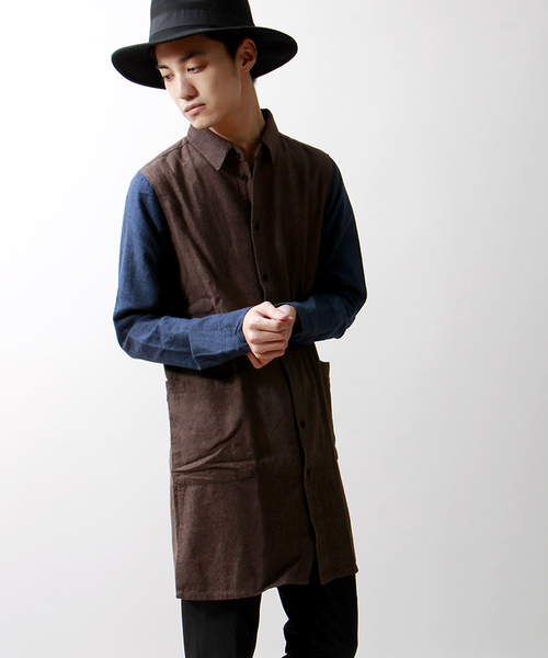 WEGO(ウィゴー)の「WEGO/ロングネルシャツ(シャツ/ブラウス・メンズ・ブラウン/ネイビー/その他1/その他2・MEDIUM/LARGE)」の4枚目の写真