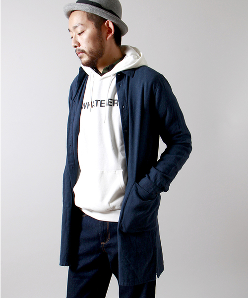 WEGO(ウィゴー)の「WEGO/ロングネルシャツ(シャツ/ブラウス・メンズ・ブラウン/ネイビー/その他1/その他2・MEDIUM/LARGE)」の2枚目の写真