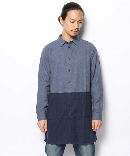 WEGO(ウィゴー)の「WEGO/ロングネルシャツ(シャツ/ブラウス・メンズ・ブラウン/ネイビー/その他1/その他2・MEDIUM/LARGE)」の5枚目の写真