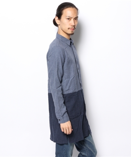 WEGO(ウィゴー)の「WEGO/ロングネルシャツ(シャツ/ブラウス・メンズ・ブラウン/ネイビー/その他1/その他2・MEDIUM/LARGE)」の6枚目の写真