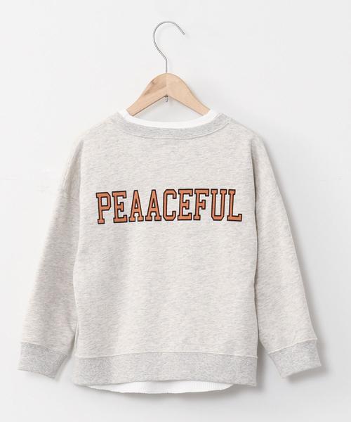 coen（コーエン）の「【coen キッズ / ジュニア】バックプリントスウェット×ワッフルロンT（2セット）（スウェット・キッズ・グレー/ホワイト/レッド/ネイビー・110/100/120/130/140/150）」の9枚目の写真