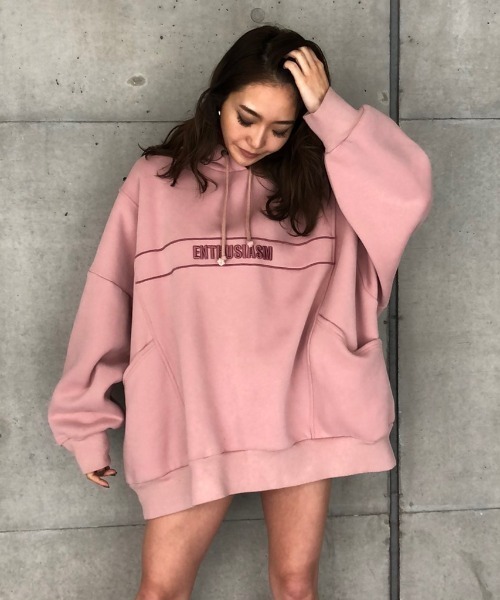 ENVYM（アンビー）の「サイドポケットビッグＰＯ（スウェット・レディース・ピンク/グリーン/ホワイト/グレー・FREE）」の11枚目の写真