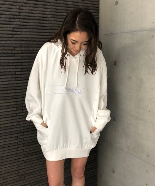 ENVYM（アンビー）の「サイドポケットビッグＰＯ（スウェット・レディース・ピンク/グリーン/ホワイト/グレー・FREE）」の9枚目の写真