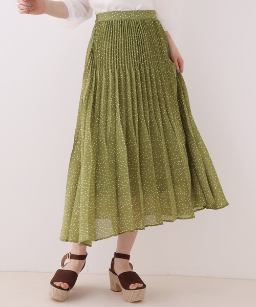 one after another NICE CLAUP（ワンアフターアナザーナイスクラップ）の「変形プリーツスカート（スカート・レディース・ホワイト系その他/ブラック系その他/グリーン/グリーン系その他/ピンク・FREE）」の4枚目の写真