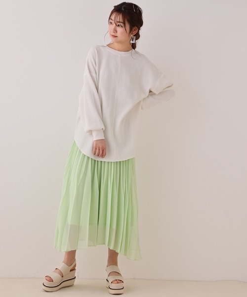 one after another NICE CLAUP（ワンアフターアナザーナイスクラップ）の「変形プリーツスカート（スカート・レディース・ホワイト系その他/ブラック系その他/グリーン/グリーン系その他/ピンク・FREE）」の15枚目の写真