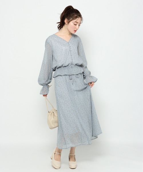 Heather（ヘザー）の「フラワーシフォンブラウス　　874508（シャツ/ブラウス・レディース・ホワイト系その他/ブルー系その他/ブラック系その他・FREE）」の6枚目の写真