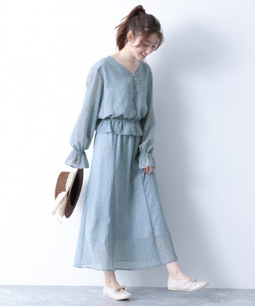 Heather（ヘザー）の「フラワーシフォンブラウス　　874508（シャツ/ブラウス・レディース・ホワイト系その他/ブルー系その他/ブラック系その他・FREE）」の15枚目の写真