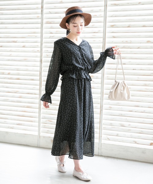 Heather（ヘザー）の「フラワーシフォンブラウス　　874508（シャツ/ブラウス・レディース・ホワイト系その他/ブルー系その他/ブラック系その他・FREE）」の20枚目の写真