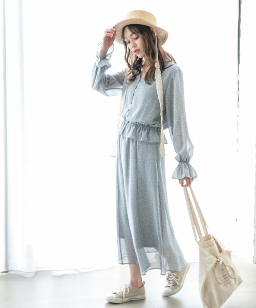 Heather（ヘザー）の「フラワーシフォンブラウス　　874508（シャツ/ブラウス・レディース・ホワイト系その他/ブルー系その他/ブラック系その他・FREE）」の18枚目の写真