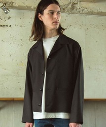 【FACTOTUM】ダブルクロスオープンカラーブルゾン