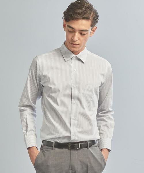WORK TRIP OUTFITS GREEN LABEL RELAXING(ワークトリップアウトフィッツグリーンレーベル リラクシング)の「【WORK TRIP OUTFITS】WTO CO/PE ロンスト ワイド<スリムフィット>(シャツ/ブラウス・メンズ・コバルトブルー/ライトグレー・37cm/40cm/39cm/41cm/43cm/42cm/38cm)」の2枚目の写真