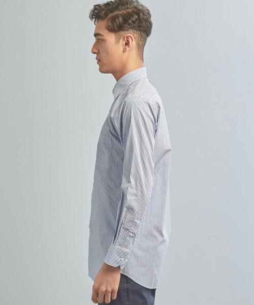 WORK TRIP OUTFITS GREEN LABEL RELAXING(ワークトリップアウトフィッツグリーンレーベル リラクシング)の「【WORK TRIP OUTFITS】WTO CO/PE ロンスト ワイド<スリムフィット>(シャツ/ブラウス・メンズ・コバルトブルー/ライトグレー・37cm/40cm/39cm/41cm/43cm/42cm/38cm)」の18枚目の写真