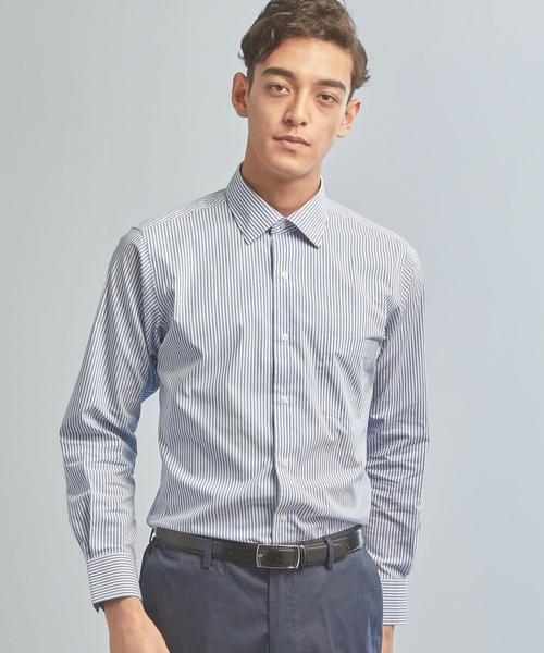 WORK TRIP OUTFITS GREEN LABEL RELAXING(ワークトリップアウトフィッツグリーンレーベル リラクシング)の「【WORK TRIP OUTFITS】WTO CO/PE ロンスト ワイド<スリムフィット>(シャツ/ブラウス・メンズ・コバルトブルー/ライトグレー・37cm/40cm/39cm/41cm/43cm/42cm/38cm)」の9枚目の写真
