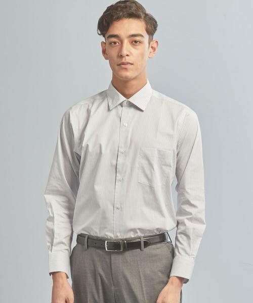 WORK TRIP OUTFITS GREEN LABEL RELAXING(ワークトリップアウトフィッツグリーンレーベル リラクシング)の「【WORK TRIP OUTFITS】WTO CO/PE ロンスト ワイド<スリムフィット>(シャツ/ブラウス・メンズ・コバルトブルー/ライトグレー・37cm/40cm/39cm/41cm/43cm/42cm/38cm)」の8枚目の写真