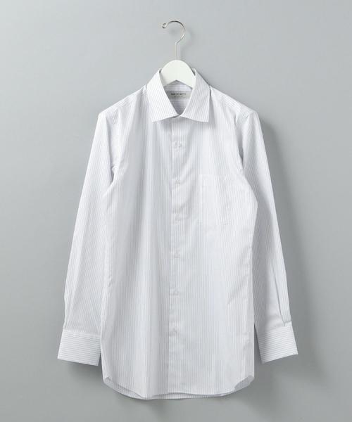 WORK TRIP OUTFITS GREEN LABEL RELAXING(ワークトリップアウトフィッツグリーンレーベル リラクシング)の「【WORK TRIP OUTFITS】WTO CO/PE ロンスト ワイド<スリムフィット>(シャツ/ブラウス・メンズ・コバルトブルー/ライトグレー・37cm/40cm/39cm/41cm/43cm/42cm/38cm)」の12枚目の写真