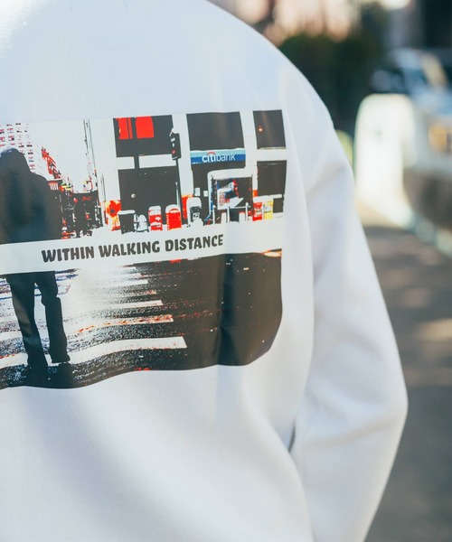 BEATJIVE（ビートジャイブ）の「バックプリント フォトプリント スウェット　トレーナー（スウェット・メンズ・ブラック/ホワイト・MEDIUM/LARGE）」の8枚目の写真