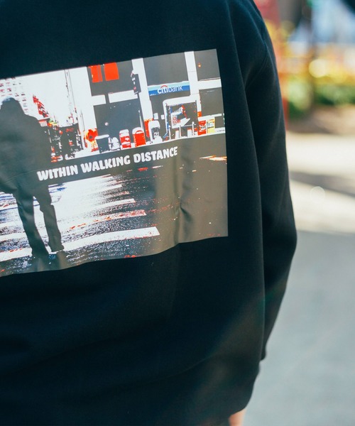 BEATJIVE（ビートジャイブ）の「バックプリント フォトプリント スウェット　トレーナー（スウェット・メンズ・ブラック/ホワイト・MEDIUM/LARGE）」の11枚目の写真