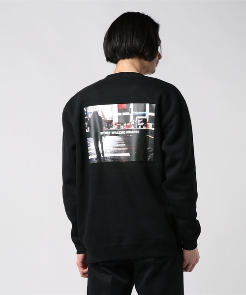 BEATJIVE（ビートジャイブ）の「バックプリント フォトプリント スウェット　トレーナー（スウェット・メンズ・ブラック/ホワイト・MEDIUM/LARGE）」の10枚目の写真
