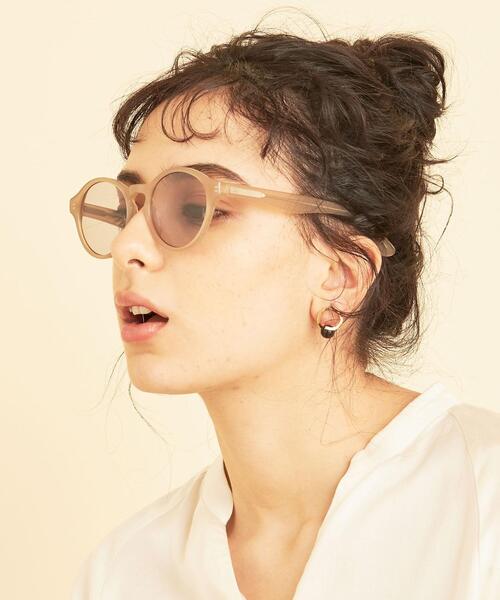 BEAUTY&YOUTH UNITED ARROWS(ビューティーアンドユースユナイテッドアローズ)の「BY∴ ラウンドサングラス о(サングラス・レディース・ベージュ/その他1・FREE)」の2枚目の写真