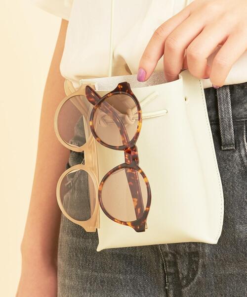 BEAUTY&YOUTH UNITED ARROWS(ビューティーアンドユースユナイテッドアローズ)の「BY∴ ラウンドサングラス о(サングラス・レディース・ベージュ/その他1・FREE)」の3枚目の写真