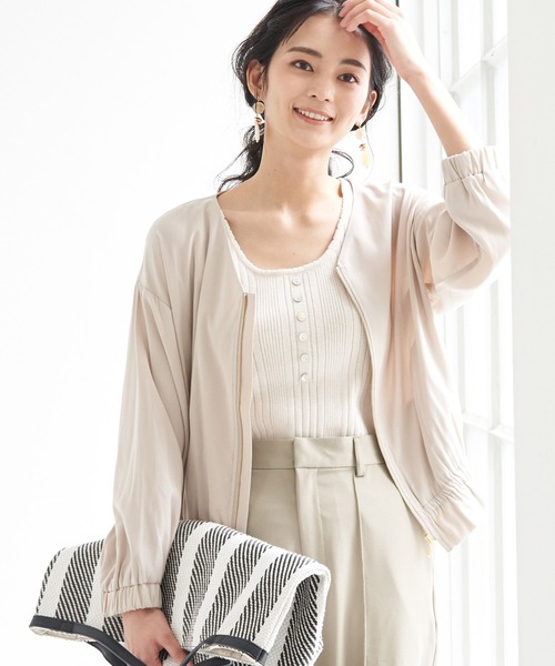 ROPE' PICNIC（ロペピクニック）の「【UVケア】ライトブルゾン（ブルゾン・レディース・ネイビー/カーキ/ベージュ系その他・40/38）」の2枚目の写真