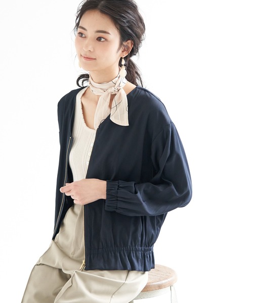 ROPE' PICNIC（ロペピクニック）の「【UVケア】ライトブルゾン（ブルゾン・レディース・ネイビー/カーキ/ベージュ系その他・40/38）」の3枚目の写真