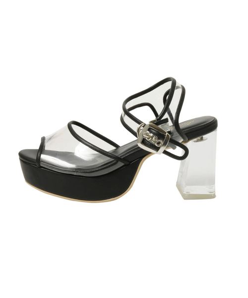 dazzlin（ダズリン）の「クリアヒールカラーサンダル【WEB限定】（サンダル・レディース・ブラック/ブラウン/クリア・MEDIUM/LARGE）」の2枚目の写真
