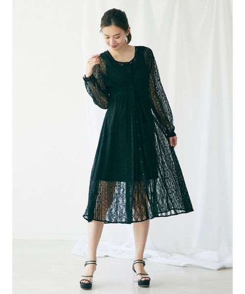 dazzlin（ダズリン）の「クリアヒールカラーサンダル【WEB限定】（サンダル・レディース・ブラック/ブラウン/クリア・MEDIUM/LARGE）」の4枚目の写真