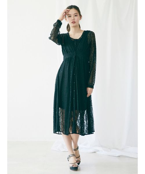 dazzlin（ダズリン）の「クリアヒールカラーサンダル【WEB限定】（サンダル・レディース・ブラック/ブラウン/クリア・MEDIUM/LARGE）」の8枚目の写真