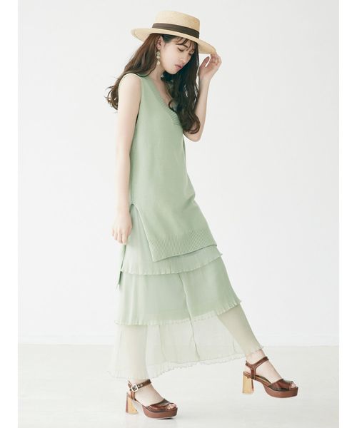 dazzlin（ダズリン）の「クリアヒールカラーサンダル【WEB限定】（サンダル・レディース・ブラック/ブラウン/クリア・MEDIUM/LARGE）」の7枚目の写真