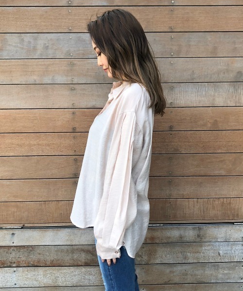 ENVYM（アンビー）の「パフスリーブシアーＳＨ（シャツ/ブラウス・レディース・グリーン/ベージュ/ホワイト・FREE）」の14枚目の写真