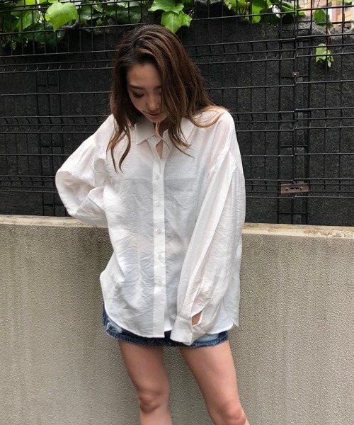 ENVYM（アンビー）の「パフスリーブシアーＳＨ（シャツ/ブラウス・レディース・グリーン/ベージュ/ホワイト・FREE）」の9枚目の写真