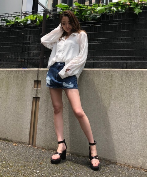 ENVYM（アンビー）の「パフスリーブシアーＳＨ（シャツ/ブラウス・レディース・グリーン/ベージュ/ホワイト・FREE）」の8枚目の写真